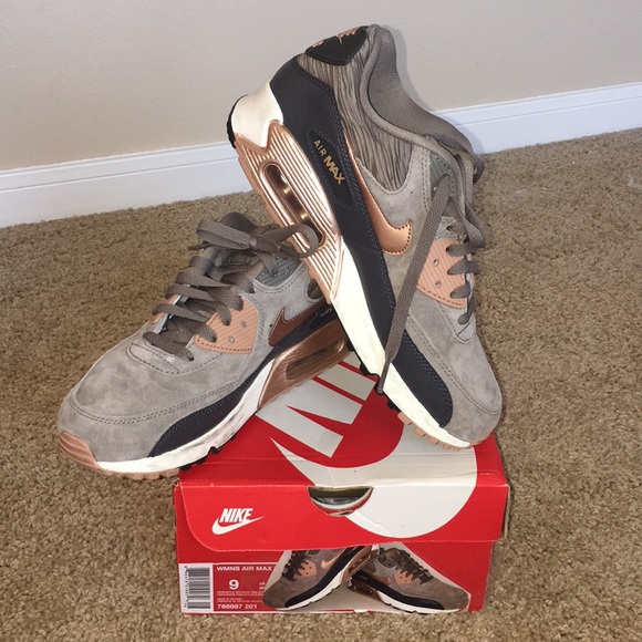 Nike Shoes - air max metallic pink , grey suede, white size 9